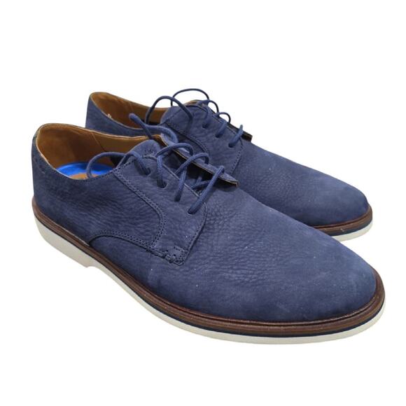 Clarks Men's Derby Lace-Up Oxford Dress Shoe Blue Size 8.5 - Picture 6 of 12